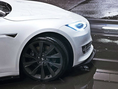 Front Ansatz V.1 für Tesla Model S Facelift schwarz Hochglanz