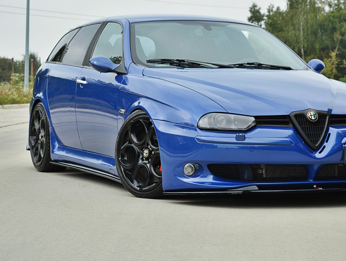 Seitenschweller Ansatz für ALFA ROMEO 156 GTA  schwarz matt