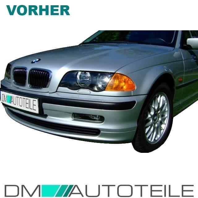 Facelift Set Rot Weiß Rückleuchten + Frontblinker + Seitenblinker Rot Weiß passt für BMW 3er 98-01 Limousine