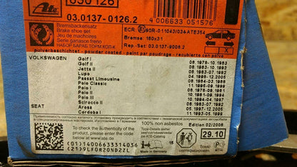 Golf 1 / 2 Jetta 2 uvm Bremsbacken-Satz original ATE NEU