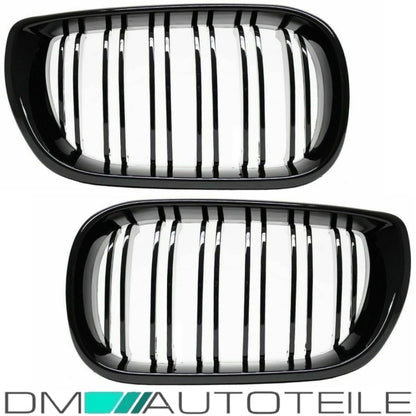 Kühlergrill Schwarz Glanz Doppelsteg passt für BMW E46 Limo Touring 01-05 auch M
