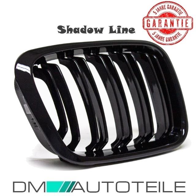 SET Kühlergrill Schwarz GLANZ Doppelsteg passt für BMW E46 Limo Touring bj 98-01