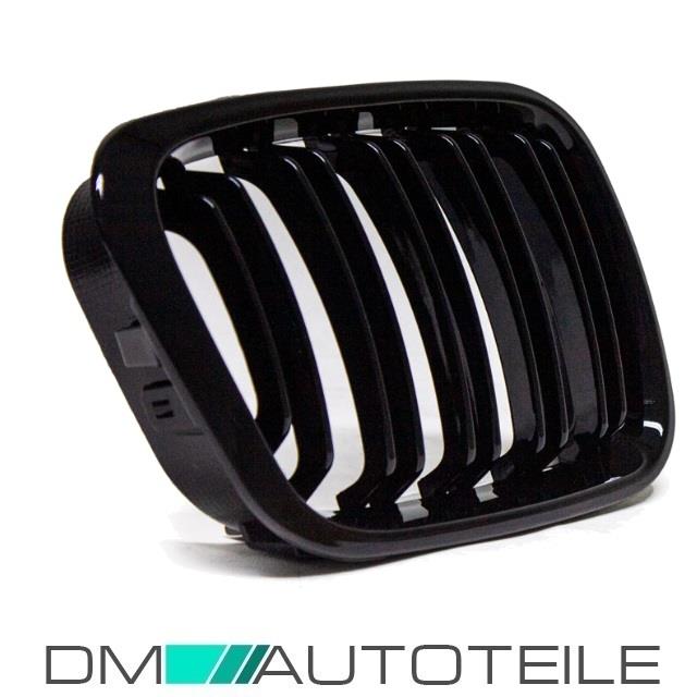 SET Kühlergrill Schwarz GLANZ Doppelsteg passt für BMW E46 Limo Touring bj 98-01