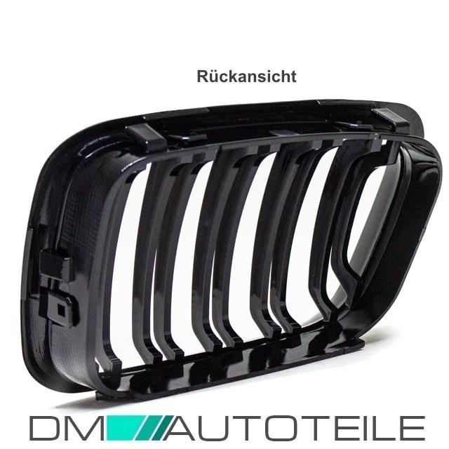 SET Kühlergrill Schwarz GLANZ Doppelsteg passt für BMW E46 Limo Touring bj 98-01