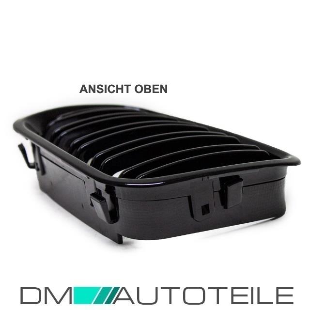 SET Kühlergrill Schwarz GLANZ Doppelsteg passt für BMW E46 Limo Touring bj 98-01