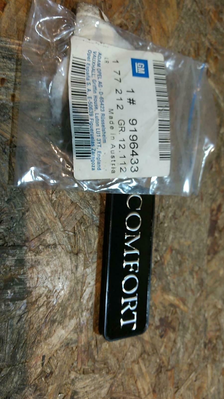 Original GM Opel Vectra B Emblem Vordertüre "Comfort" NEU