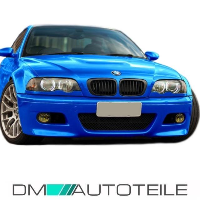 Sport Stoßstange Vorne passt für BMW E46 Vorfacelift + Nebellampen Gelb kein M3