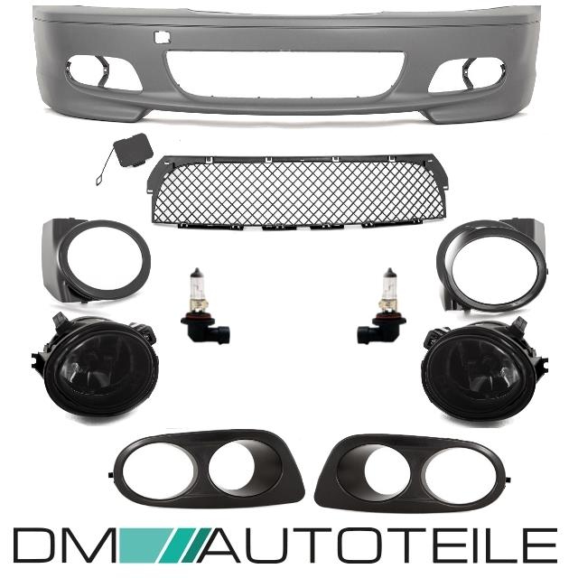 Sport Front Stoßstange + NSW Smoke +2x Blenden passt für BMW E46 Coupe Cabrio 99-07 nicht für M-Paket ab Werk