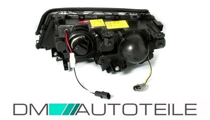 Satz Angel Eyes Scheinwerfer Schwarz Limousine Touring passt für BMW 3er E46 Facelift 01-05