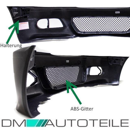 Sport Stoßstange Vorne passt für BMW E46 Vorfacelift + NSW + Kühlergrill nicht M3
