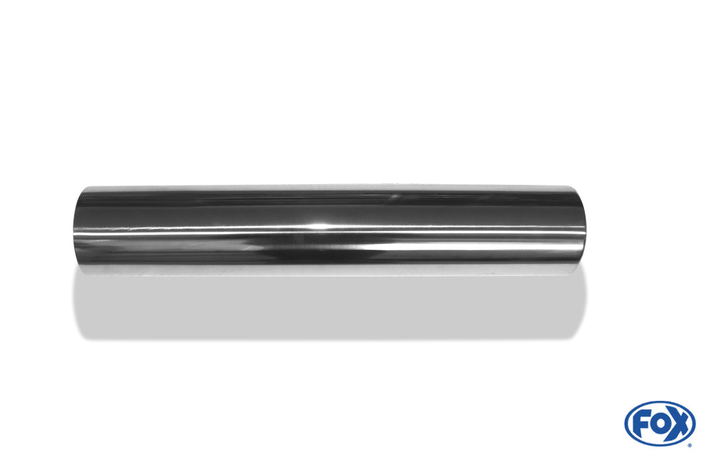 FOX Anschweißendrohr Typ 12 Ø 76 mm / Länge: 400 mm  - rund / eingerollt / gerade / ohne Absorber