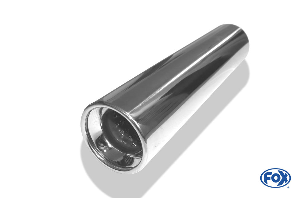 FOX Anschweißendrohr Typ 13 Ø 90 mm / Länge: 400 mm - rund / eingerollt / gerade / mit Absorber