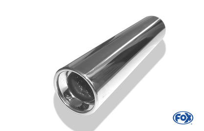 FOX Anschweißendrohr Typ 13 Ø 90 mm / Länge: 400 mm - rund / eingerollt / gerade / mit Absorber
