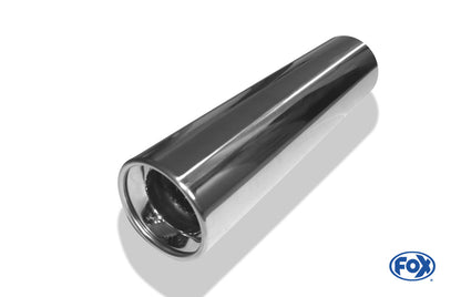 FOX Anschweißendrohr Typ 13 Ø 100 mm / Länge: 400 mm - rund / eingerollt / gerade / mit Absorber