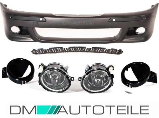 Set SPORT Stoßstange vorne ohne SRA für PDC + Nebel Klarglas passt für BMW 5er E39