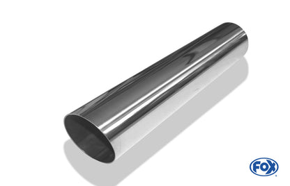 FOX Anschweißendrohr Typ 14 Ø 76 mm / Länge: 400 mm  - rund / uneingerollt / 15° abgeschrägt / ohne Absorber
