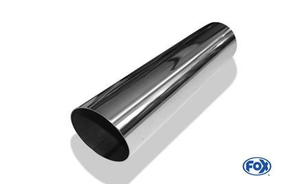 FOX Anschweißendrohr Typ 14 Ø 90 mm / Länge: 400 mm - rund / uneingerollt / 15° abgeschrägt / ohne Absorber