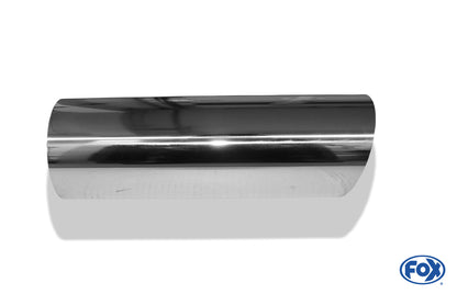 FOX Anschweißendrohr Typ 15 Ø 100 mm / Länge: 300 mm - rund / uneingerollt / 15° abgeschrägt / mit Absorber