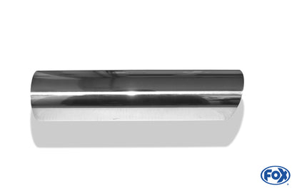 FOX Anschweißendrohr Typ 14 Ø 100 mm / Länge: 400 mm - rund / uneingerollt / 15° abgeschrägt / ohne Absorber