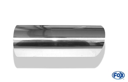 FOX Anschweißendrohr Typ 14 Ø 114 mm / Länge: 300 mm - rund / uneingerollt / 15° abgeschrägt / ohne Absorber
