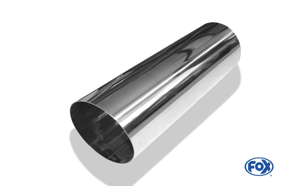 FOX Anschweißendrohr Typ 14 Ø 114 mm / Länge: 400 mm - rund / uneingerollt / 15° abgeschrägt / ohne Absorber