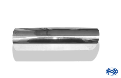 FOX Anschweißendrohr Typ 14 Ø 114 mm / Länge: 400 mm - rund / uneingerollt / 15° abgeschrägt / ohne Absorber