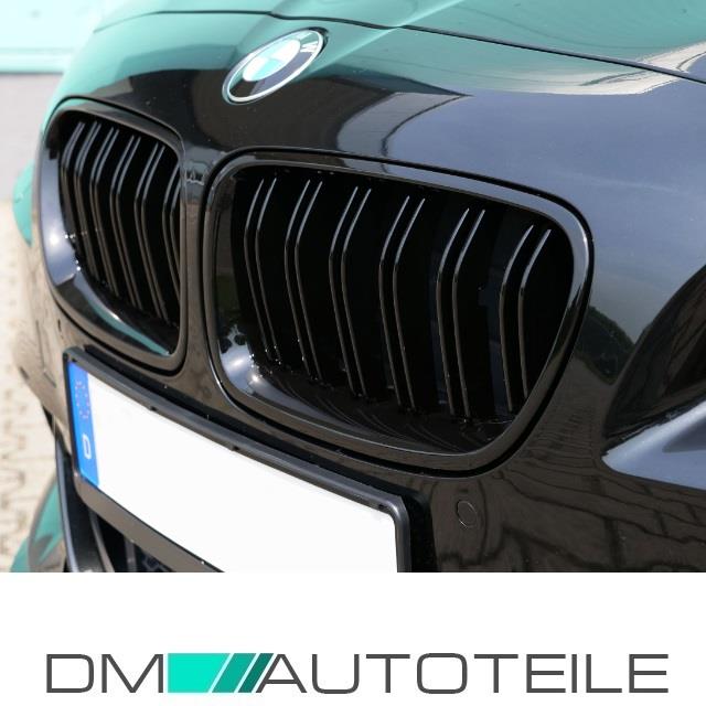 SET Kühlergrill Grill Schwarz Glanz Doppelsteg passend für BMW F10 F11 auch M M5
