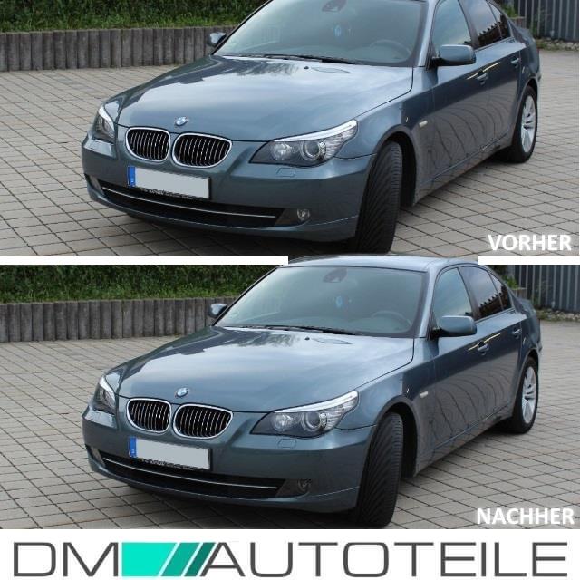 Nebelscheinwerfer Set Smoke Schwarz +H8 passt für BMW E60 E61 LCI Facelift 07-10