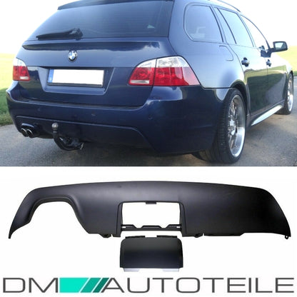 Diffusor +Klappe passt für BMW E60 E61 M Stoßstange mit Anhängerkupplung 03-10