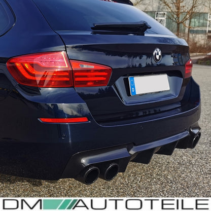 Umbau Diffusor Carbon hochglanz 4-Rohr passend für BMW 5er F10 F11 mit M-Paket Performance+ABE