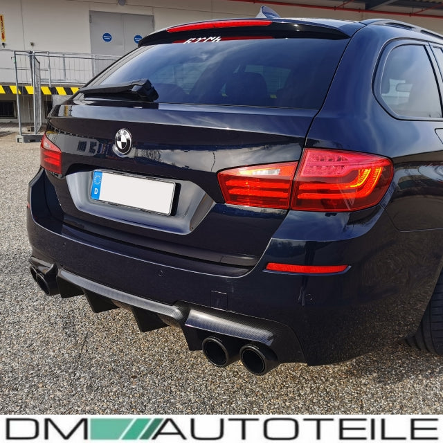Umbau Diffusor Carbon hochglanz 4-Rohr passend für BMW 5er F10 F11 mit M-Paket Performance+ABE