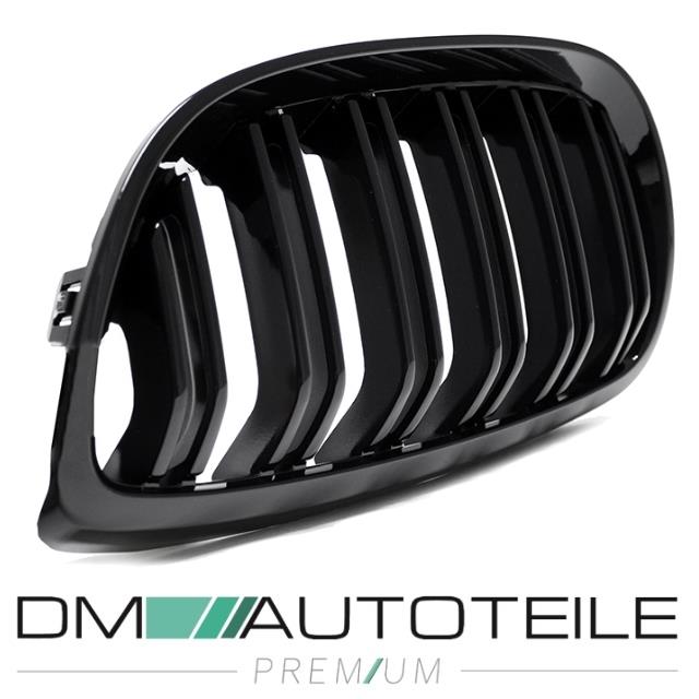 SET Doppelsteg Kühlergrill Schwarz GLANZ passt für BMW 3er E92 E93 06-10 + M M3