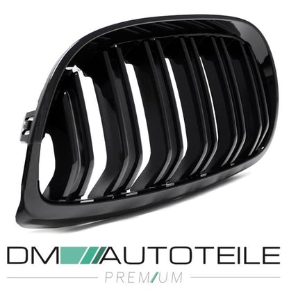 SET Doppelsteg Kühlergrill Schwarz GLANZ passt für BMW 3er E92 E93 06-10 + M M3