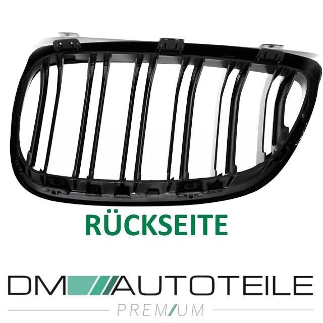 SET Doppelsteg Kühlergrill Schwarz GLANZ passt für BMW 3er E92 E93 06-10 + M M3