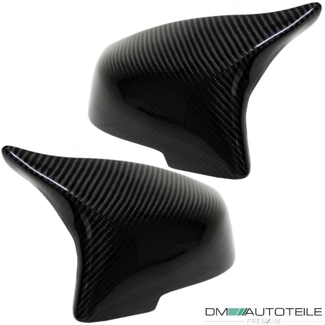 Spiegelkappen SET Echt Carbon Glanz passend für BMW F10 F11 F07 F18 F06 F12 F13