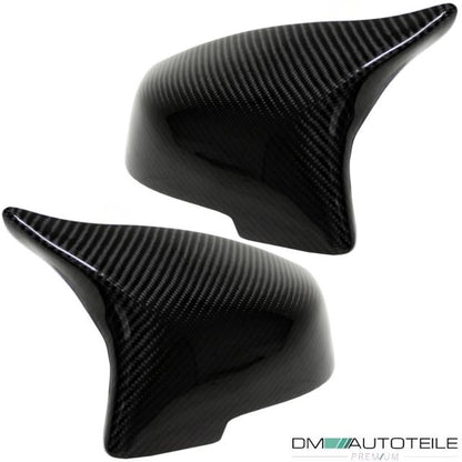 Spiegelkappen SET Echt Carbon Glanz passend für BMW F10 F11 F07 F18 F06 F12 F13