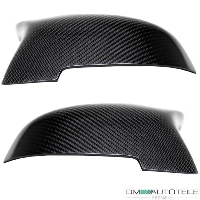 Spiegelkappen SET Echt Carbon Glanz passend für BMW F10 F11 F07 F18 F06 F12 F13