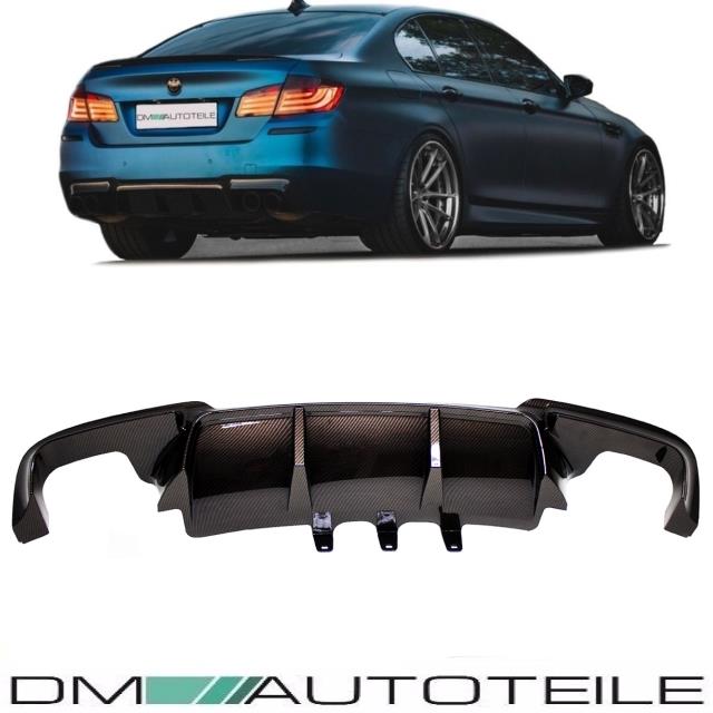 Diffusor Gold-Carbon Glanz 4-Rohr passend für BMW F10 F11 M5 Performance Umbau