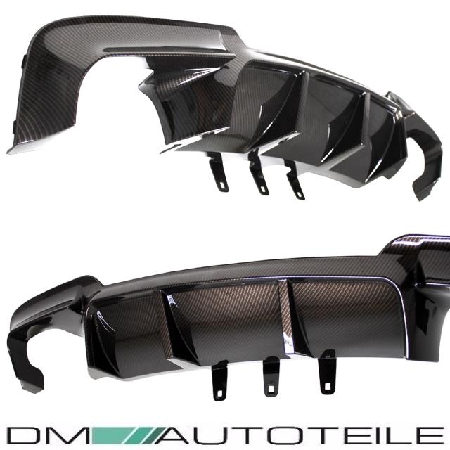 Diffusor Gold-Carbon Glanz 4-Rohr passend für BMW F10 F11 M5 Performance Umbau