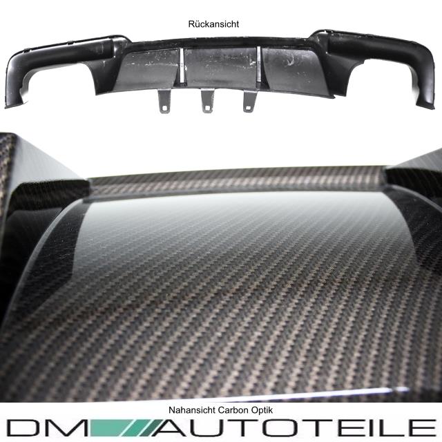 Diffusor Gold-Carbon Glanz 4-Rohr passend für BMW F10 F11 M5 Performance Umbau
