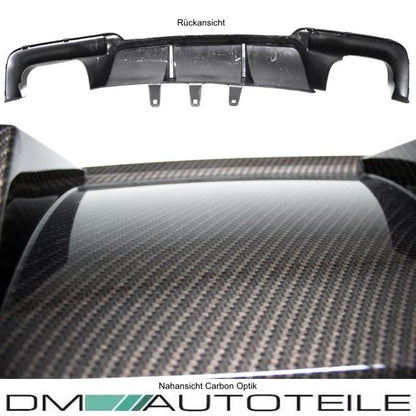 Diffusor Gold-Carbon Glanz 4-Rohr passend für BMW F10 F11 M5 Performance Umbau