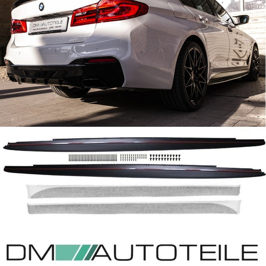 Sport-Performance Seitenschweller Leisten +Folie Ansätze passt für BMW G30 G31 M