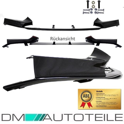 Sport-Performance Carbon Glanz Frontspoiler Spoiler für BMW F22 F23 M-Paket +ABE