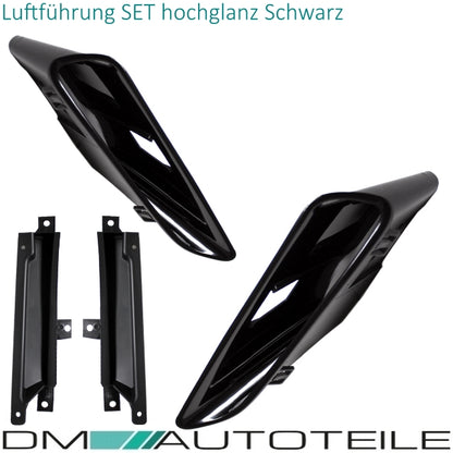 Sport Kotflügel SET + Zubehör Hochglanz Schwarz passend für BMW G30 G31 auch M5