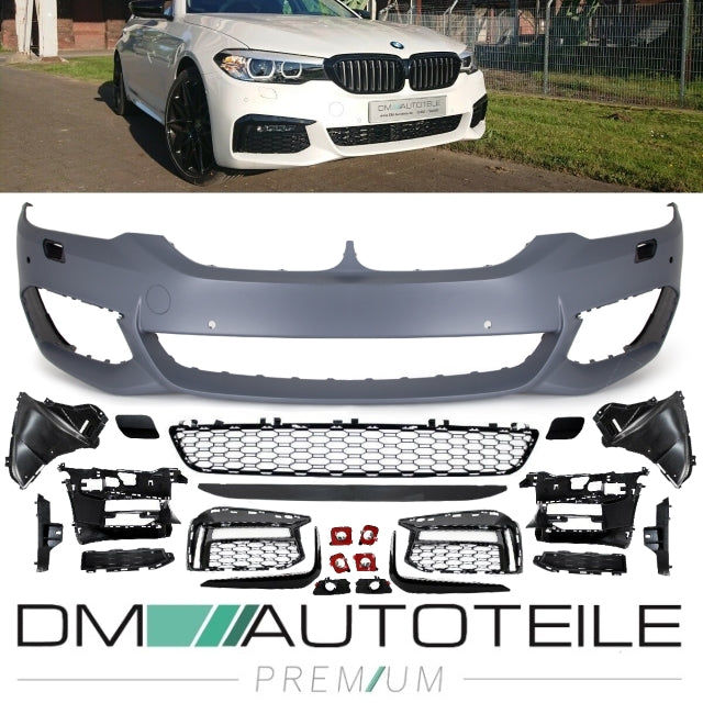 Sport Stoßstange vorne PDC/SRA + Zubehör Komplett passt für BMW 5er G30 / G31 Bj ab 2017 auch M-Paket