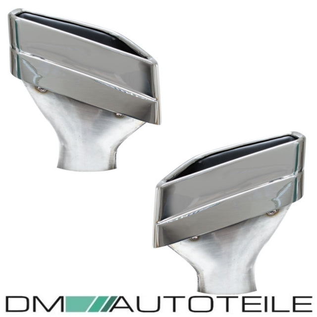 Auspuffblenden Trapez SET Chrom passt für BMW 5er G30 G31 nur M-Paket 520-540