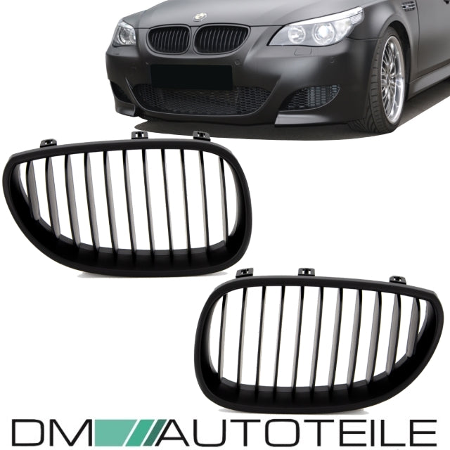 Set Kühlergrill Performance Schwarz Matt passend für BMW 5er E60 E61 Bj 03-10