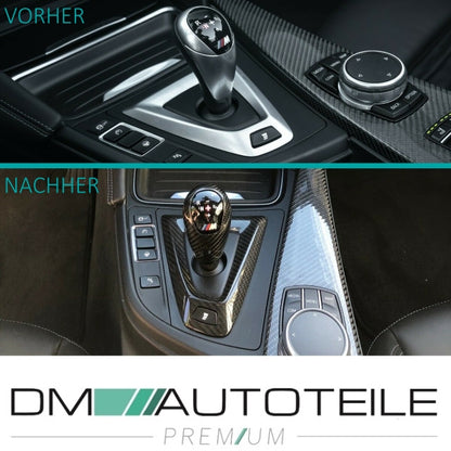 Echt-Carbon Schaltknauf Blende GWS Wahlhebel passt für BMW M3 M4 M5 M6 F-Serie