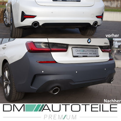 Sport Stoßstange hinten grundiert für 4x PDC passt für BMW 3er G20 Limousine Serie + M-Paket + ABE