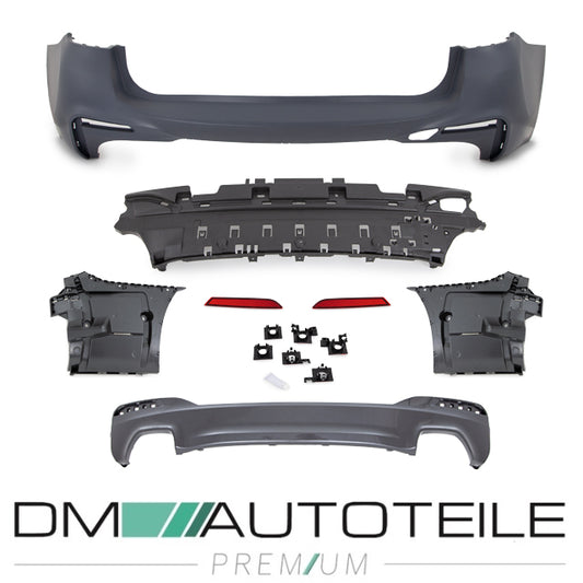 Sport Stoßstange hinten +Diffusor +Zubehör passend für BMW 5er G31 Touring auch M-Paket Stoßstange 17>
